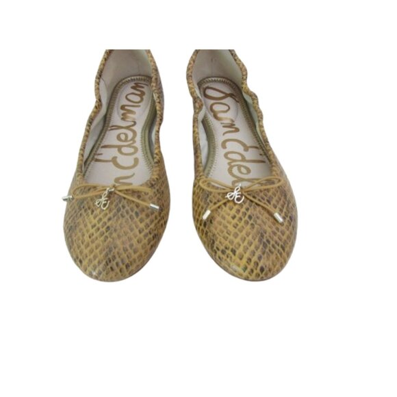 New, Sam Edelman Felicia Snakeskin Leather Ballet Flats Size 8M - Picture 3 of 7
